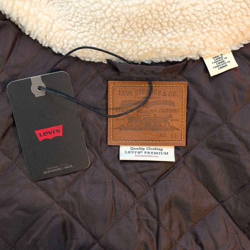 Levi's XL Brown Baby Bubble Wool Trucker Jacket, NEW - Picture 12 of 16